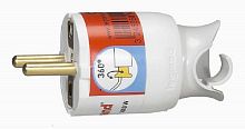 Вилка электрическая с заземлением прямая поворотная Legrand Helium 16А белый картинка 